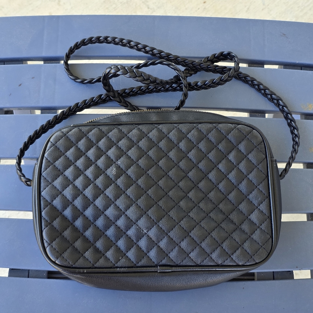 Gucci Black Quilted Cross Body Bag Red Green Striped FLAW Bad Zio - Picture 7 of 13